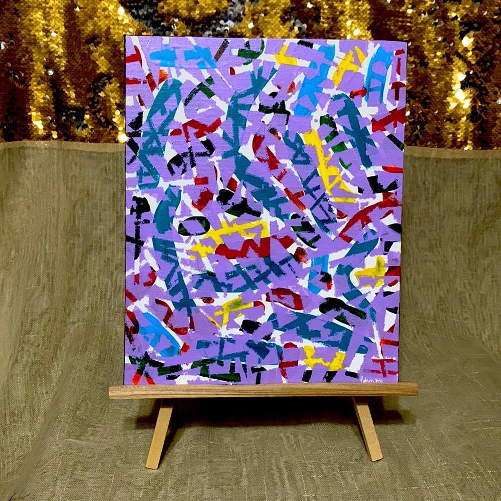Original Abstract Miniature Painting